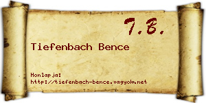 Tiefenbach Bence névjegykártya